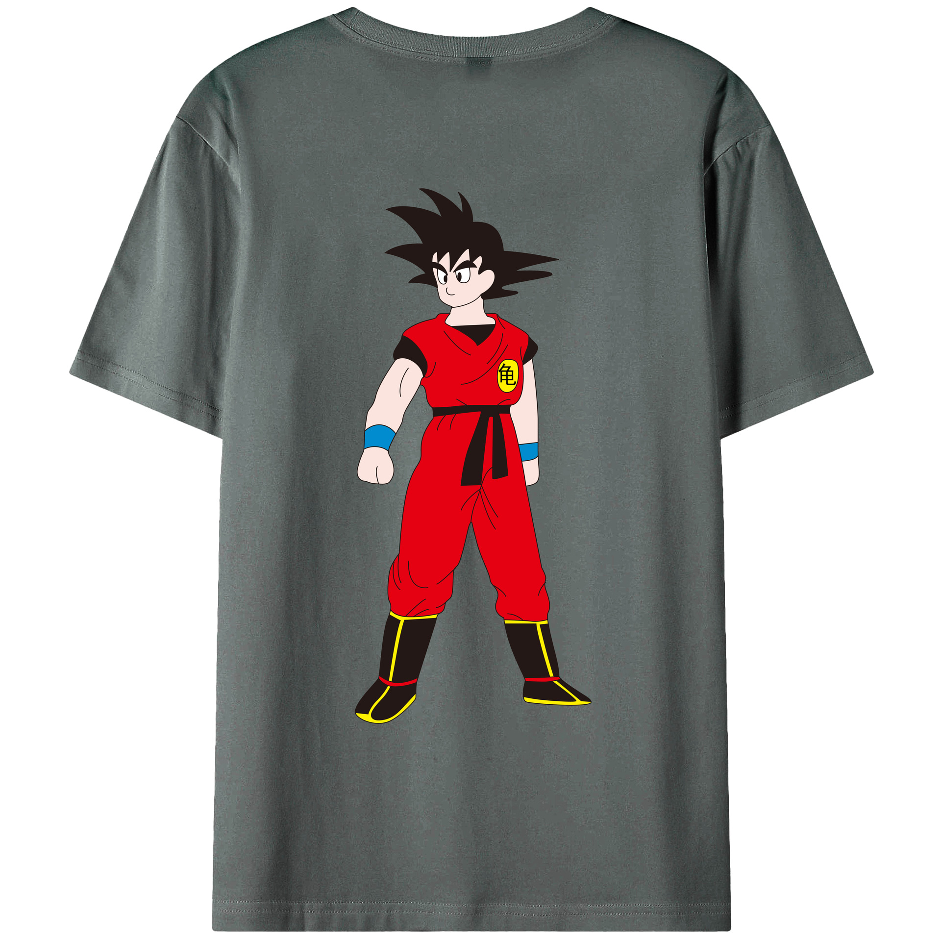 （画像用） ドラゴンボール 孫悟空（そん ごくう）Son Goku カカロット DRAGON BALL Kakarotto 綿100％ メンズ半袖Tシャツ（バックプリント） 通気性